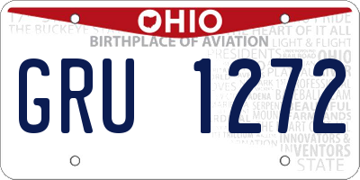 OH license plate GRU1272
