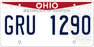 OH license plate GRU1290