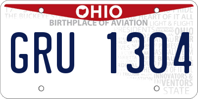 OH license plate GRU1304