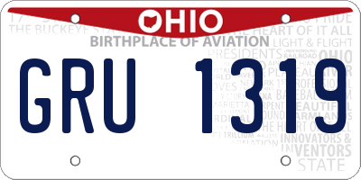 OH license plate GRU1319