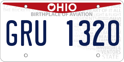 OH license plate GRU1320