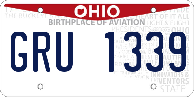 OH license plate GRU1339