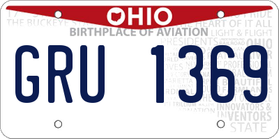 OH license plate GRU1369