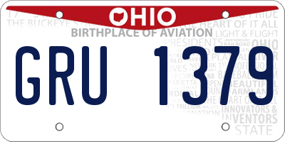 OH license plate GRU1379