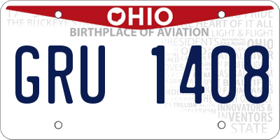 OH license plate GRU1408