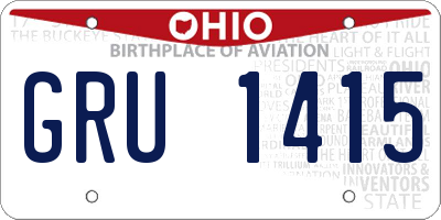 OH license plate GRU1415