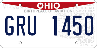 OH license plate GRU1450