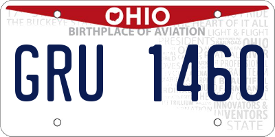 OH license plate GRU1460