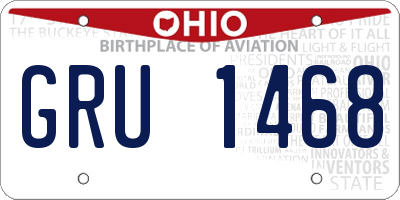 OH license plate GRU1468