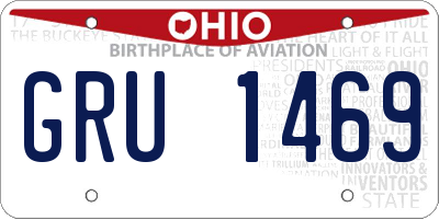 OH license plate GRU1469