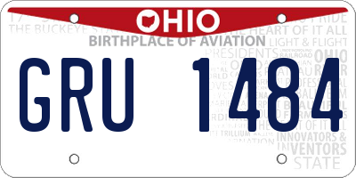 OH license plate GRU1484