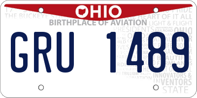 OH license plate GRU1489