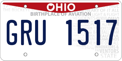 OH license plate GRU1517