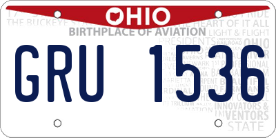 OH license plate GRU1536