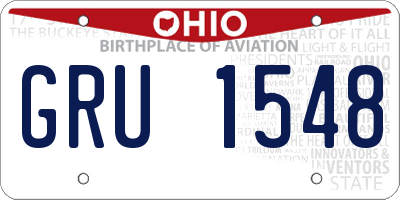 OH license plate GRU1548