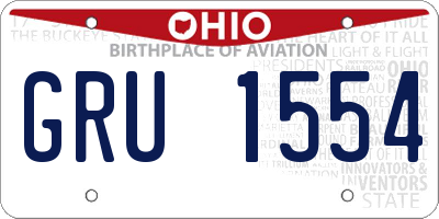 OH license plate GRU1554