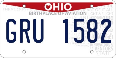 OH license plate GRU1582