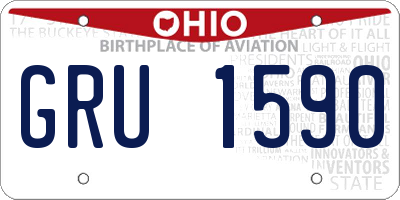 OH license plate GRU1590