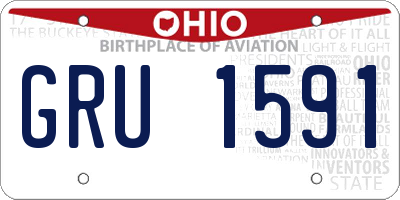 OH license plate GRU1591