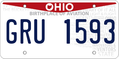 OH license plate GRU1593