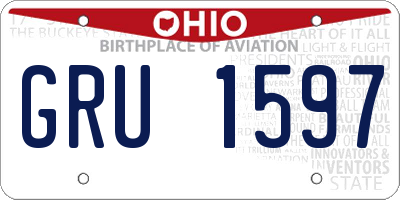OH license plate GRU1597
