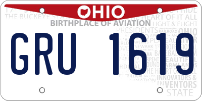 OH license plate GRU1619