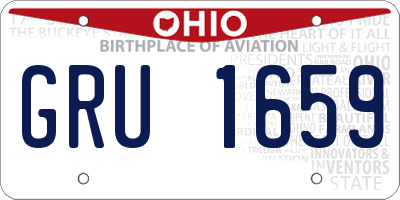 OH license plate GRU1659
