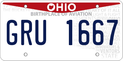 OH license plate GRU1667