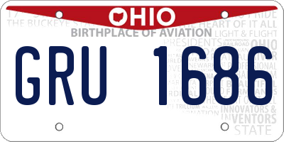 OH license plate GRU1686