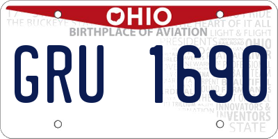 OH license plate GRU1690
