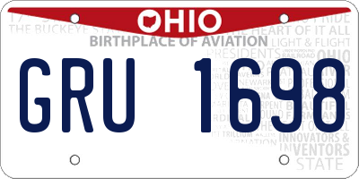 OH license plate GRU1698