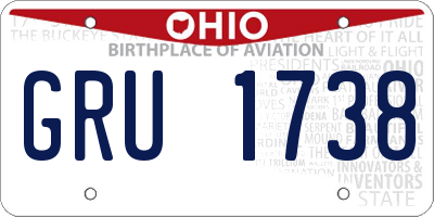 OH license plate GRU1738