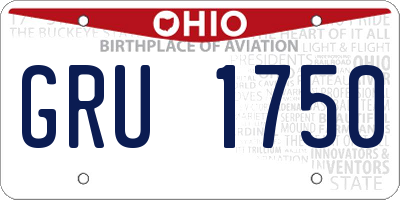 OH license plate GRU1750