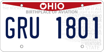 OH license plate GRU1801