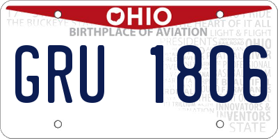 OH license plate GRU1806