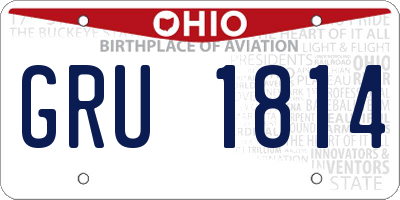 OH license plate GRU1814