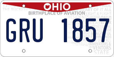 OH license plate GRU1857