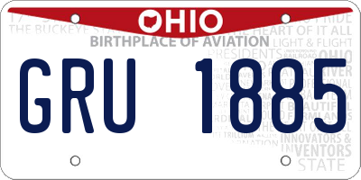 OH license plate GRU1885