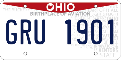 OH license plate GRU1901
