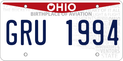 OH license plate GRU1994