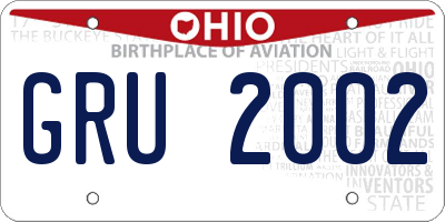OH license plate GRU2002