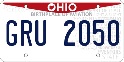 OH license plate GRU2050