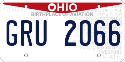 OH license plate GRU2066