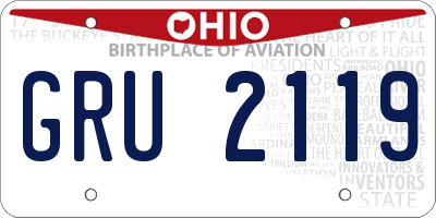 OH license plate GRU2119