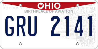 OH license plate GRU2141