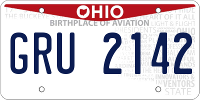 OH license plate GRU2142