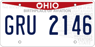 OH license plate GRU2146