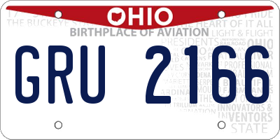 OH license plate GRU2166