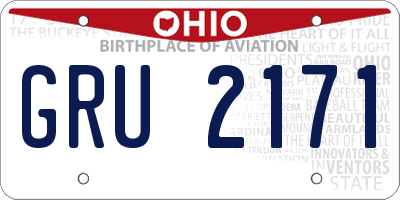 OH license plate GRU2171