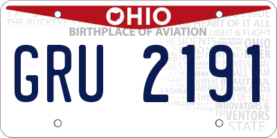 OH license plate GRU2191